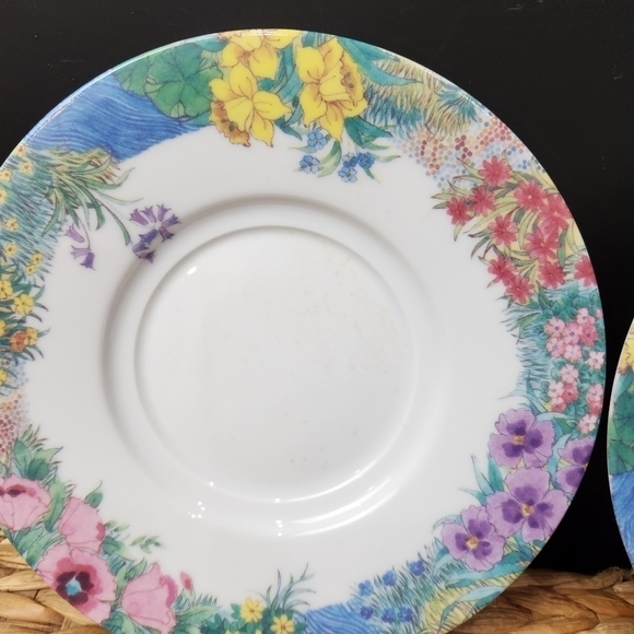 Nikko, Secret Garden Davir Tea Saucers, Set of 4 Fine China - Picture 6 of 10